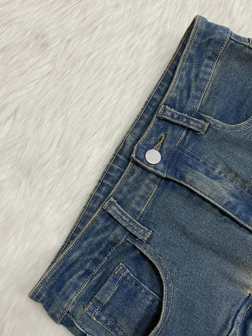 Denim Pant Women Short Jeans Shorts Pants Slim Mom Jeans High Waist Straight Trousers Y2k Streetwear Splice Pockets Casual Punk Aviola