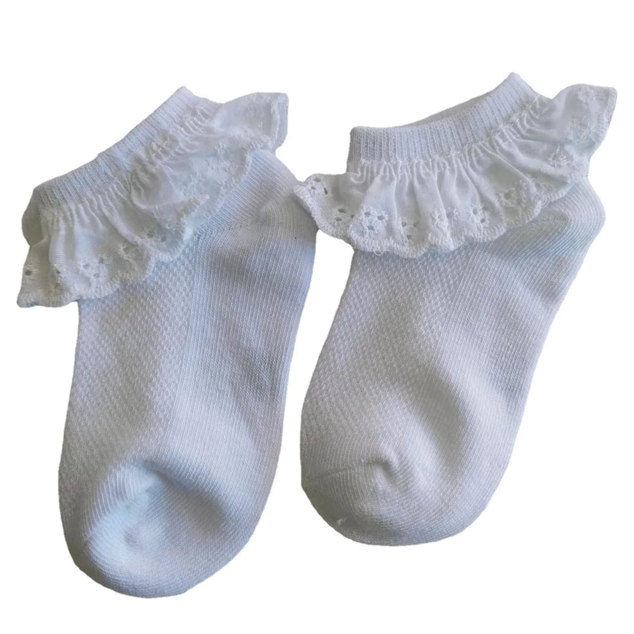 5 pairs Spring/Summer Children's socks Lace socks Summer thin mesh socks Pure cotton baby boat socks Girls Princess socks Aviola