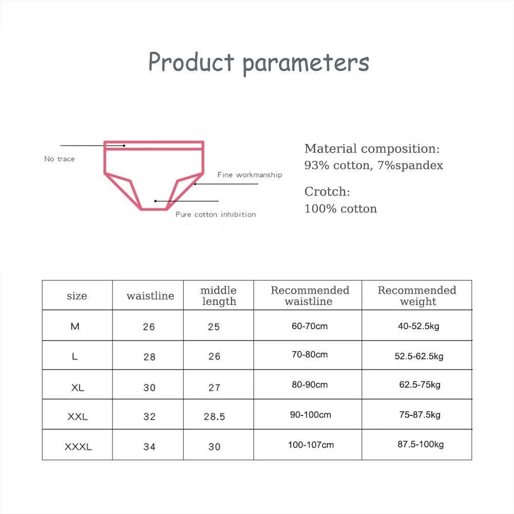 4PCS/Set High-waisted cotton underwear Womens Underwear Soft Cotton Knickers Briefs Basic Ladies Panties Panties Multipack Aviola