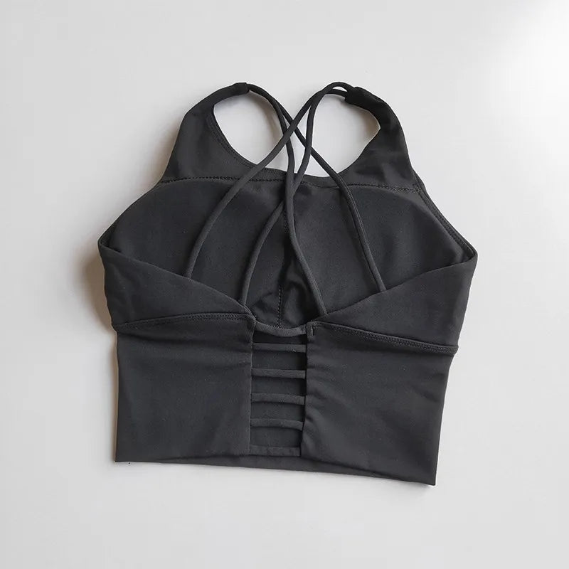 Women Sexy Beauty Back Sports Bra Breathable Fitness Top Seamless Yoga Bra Gym Crop Top Brassiere Push Up Sport Bras Workout Top Aviola