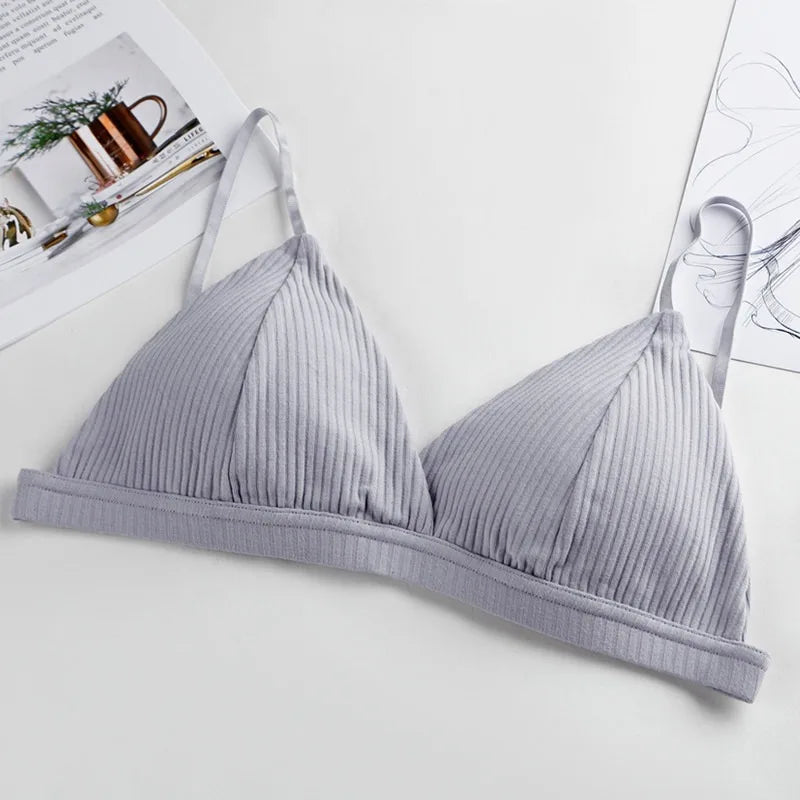 2Pcs/Set Cotton Bras For Women Push Up Bralette Sexy Lingerie Brassiere Female Wire Free Seamless Underwear Padded Bras Aviola