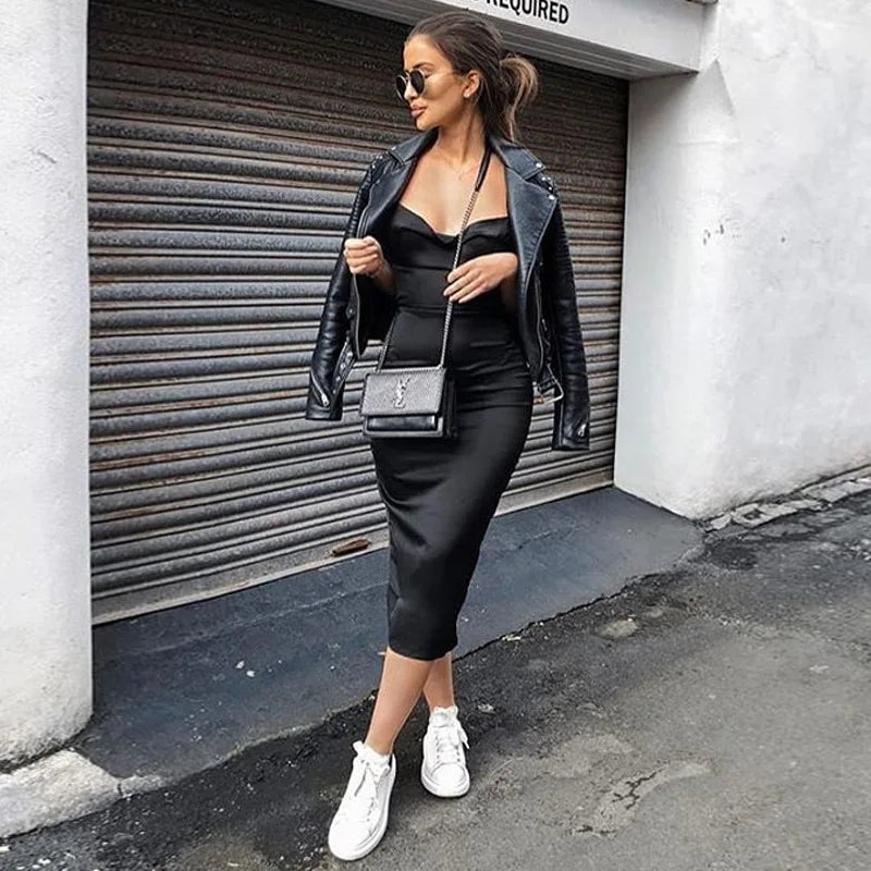 Y2K Cross border Women's Dress Foreign Trade Sexy Nightclub Dress Summer Satin Fashion Women's Dress Aviola
