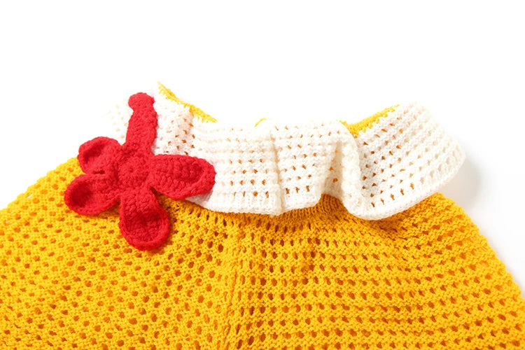 Nibber Party 2 Piece Set Women Swimsuit Applique Y2K Chic Bra Tops+Lapel Shorts Vacation Midnight Club Crochet Beach Outfits Aviola
