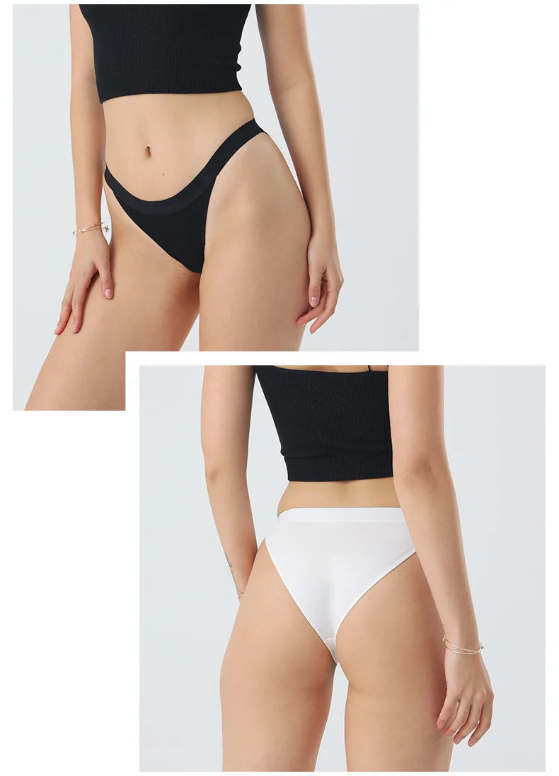 Women Sexy Cotton Panties Low Waist Bikini Briefs Ladies Seamless Underwear Female Soft Solid Underpants Lingerie 8116 Aviola