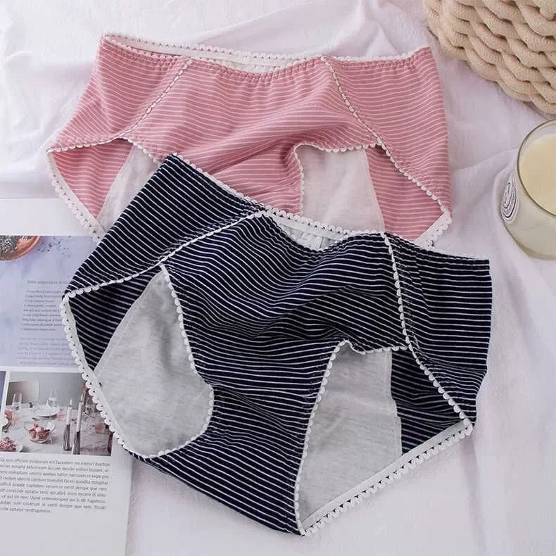 3pcs/Set Women physiological pants period pants mid-waist cotton crotch triangle menstrual pants leak proof plus size underwear Aviola