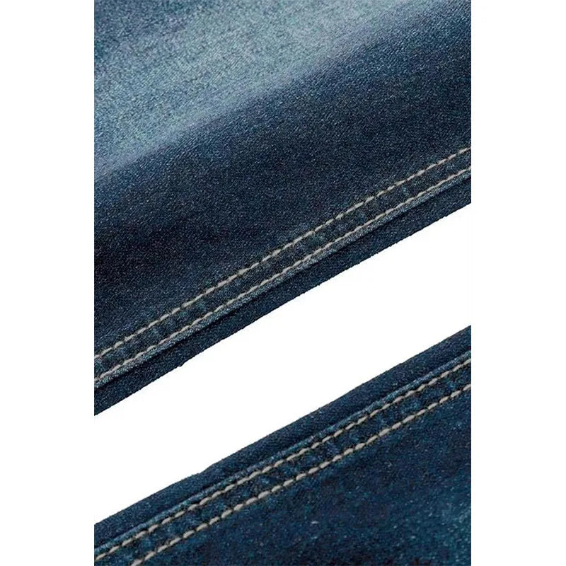 Mid Waist Flared Jeans Women Button Casual Straight Leg Pants New 2023 Summer Pocket Hole Female Loose Office Lady Slim Pants Aviola