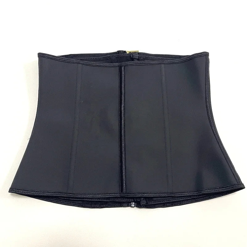 Women Latex Waist Trainer Shapewear 13 Bones Corset with Zipper and 3-Row Hook Tummy Control Body Shaper Slimming Cincher Belt Aviola