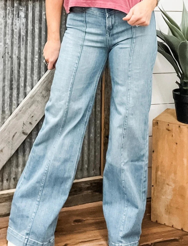 Jeans Wide Leg Pants Women Mom Denim Pants Streetwear 2025 High Waist Straight Trousers Washed Distressed Pockets Y2k Elegant Aviola