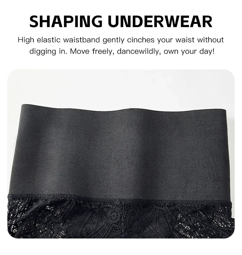 Women's Lace Tummy Control Panties High Waist Slimming Shaper Briefs Sexy Body Shapewear with Butt Lifting and Hourglass Fit Aviola