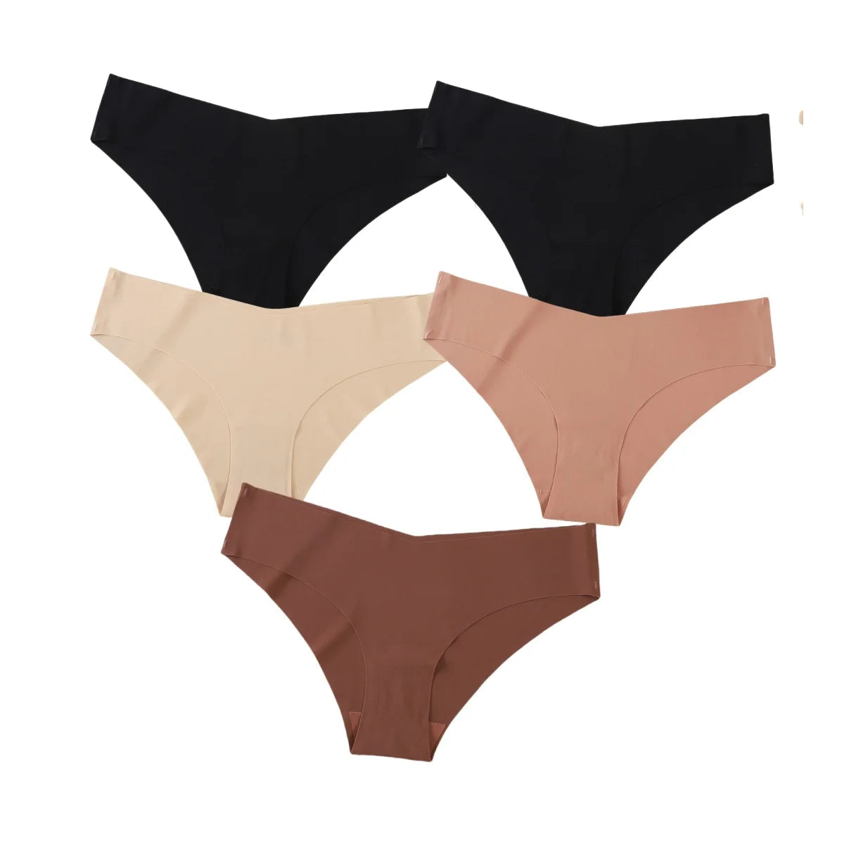 5Pcs/Set Women Panties Seamless Briefs Thin Female Vneck Underpants Summer Soft Panties Sexy Lingerie Underwear Underwear Aviola