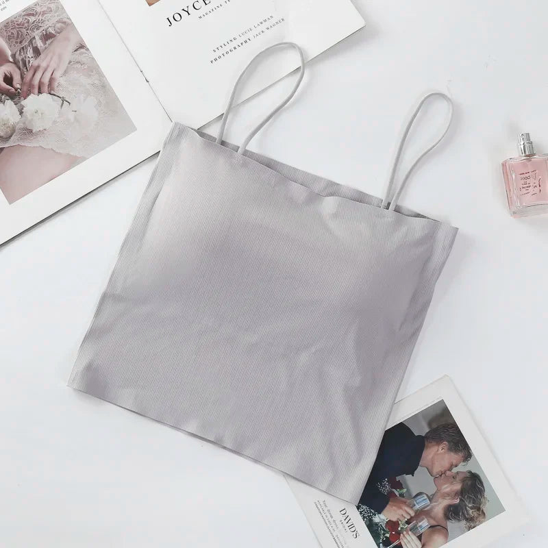 Seamless Bra Summer Tube Tops Women Crop Tops with Removable Pads Sexy Lingerie Invisible Top Aviola