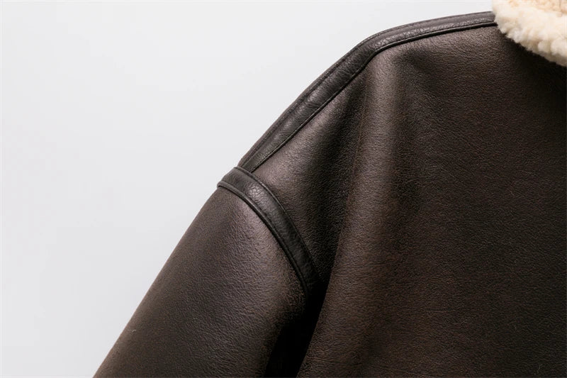 RARF 2024 dichroism women's new autumn and winter thickened warm belt double-sided long jacket jacket motorcycle top Aviola