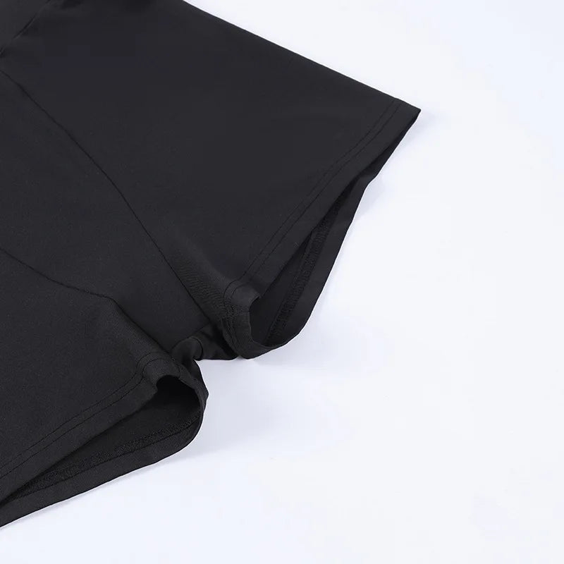 Round Neck Long Short sleeved 3/4 Shorts Two piece Women's Fashion Sports Versatile Set Aviola