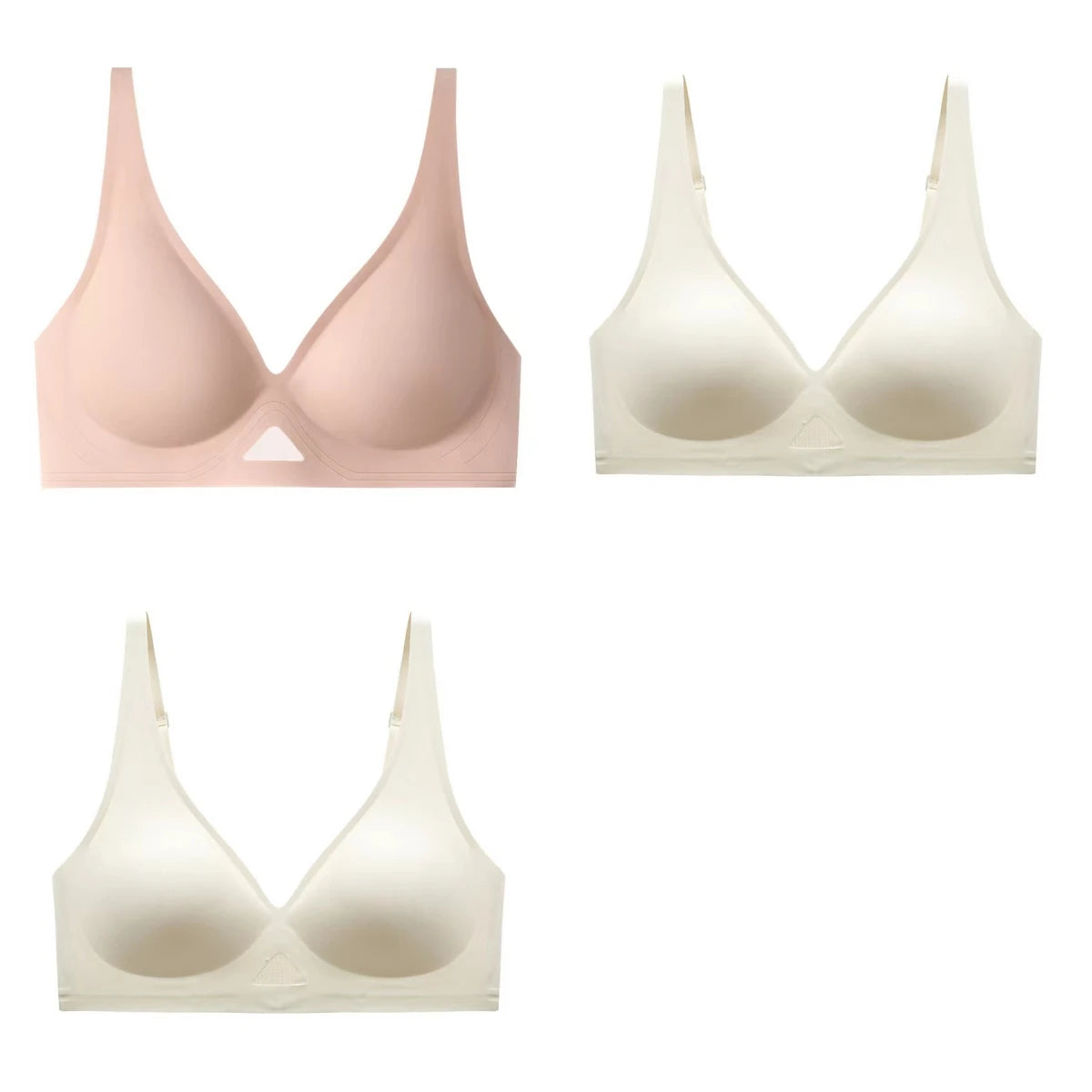 3pcs/Lot Seamless Bras for Women Push Up Brasiere Deep V Bralette Comfort Nonwire Underwear Female Invisible Bra Sexy Lingerie Aviola