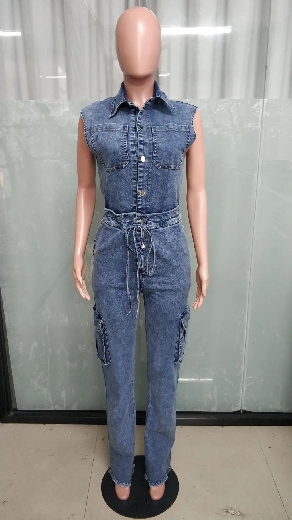 Demin Overalls Women Slim Fit Jumpsuits Sleeveless One Piece Long Pants Mom Jeans High Waist Y2k Club Party Casual Rompers Aviola