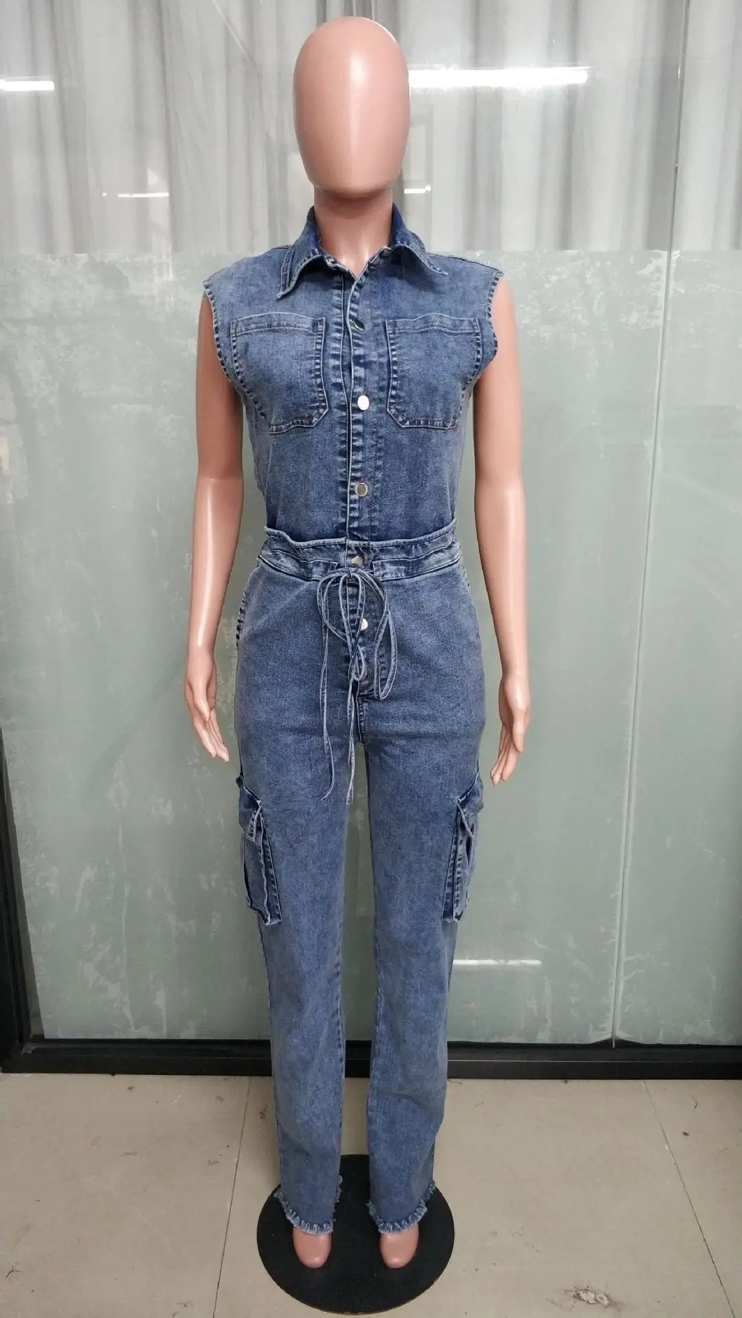 Demin Overalls Women Slim Fit Jumpsuits Sleeveless One Piece Long Pants Mom Jeans High Waist Y2k Club Party Casual Rompers Aviola