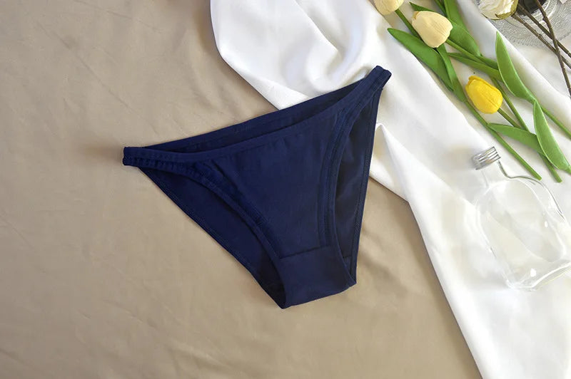3Pcs/set Women Cotton Panties Female Mesh Underpants Solid Color Bikini Briefs Underwear Ladies Sexy Panty Girls Lingerie Aviola