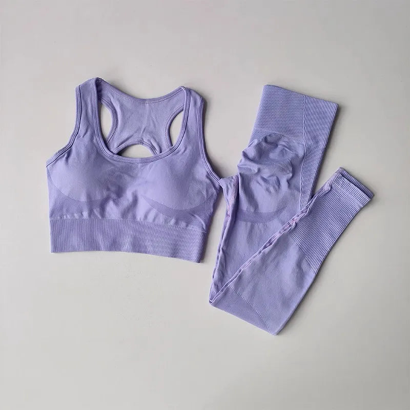 Women's tracksuit Fitness Yoga Sets Sportswear Workout Sports Bra+High Waist Leggings Gym Clothing Seamless Sports Suits Aviola