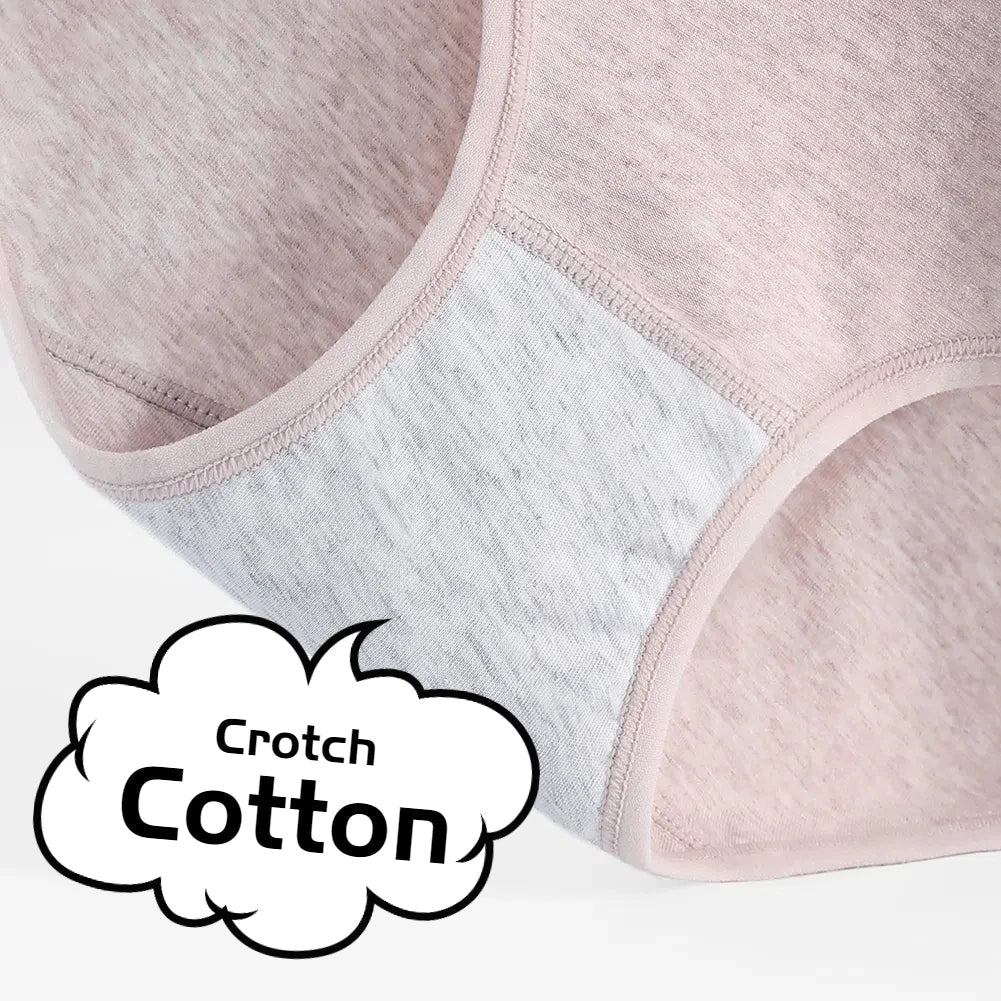 4pcs Womens Underwear Cotton Plus Size high waist Cotton Panties Ladies Comfortable Soft Breathable Elastic Briefs Aviola