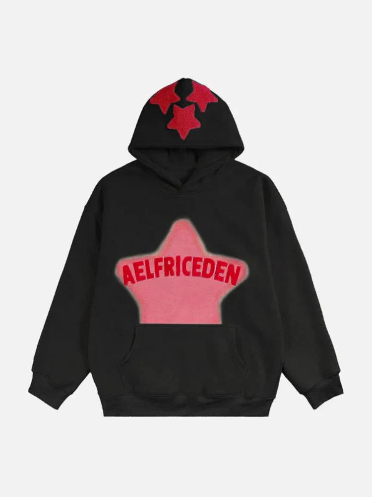 2024 Fall hip hop street graffiti hoodie women's retro casual sports baggy hoodie Aviola