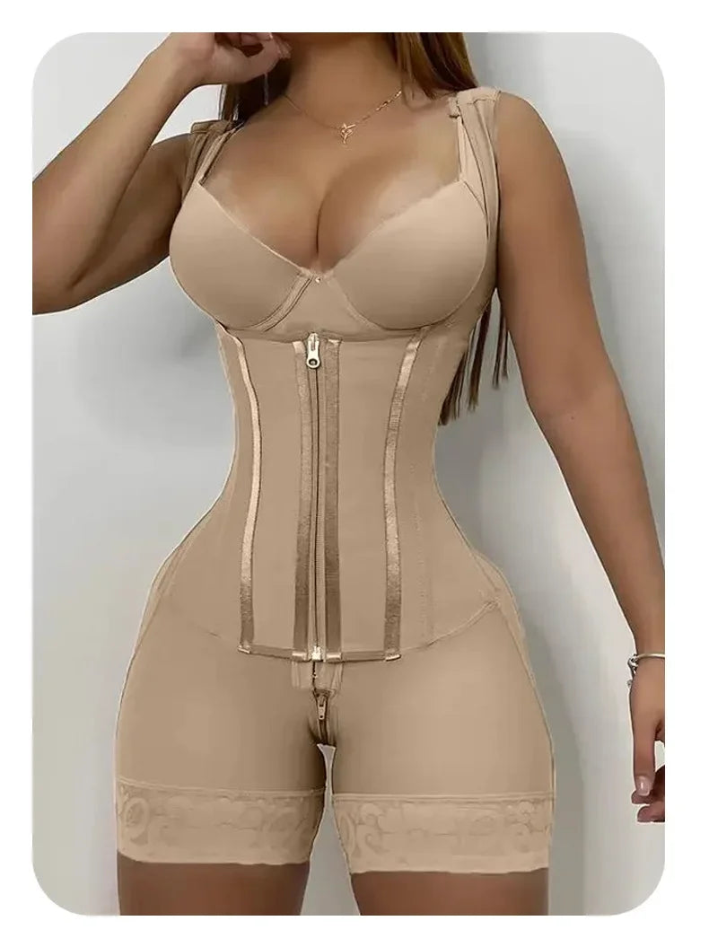 Body Shaper Women Colombian Fajas Shapewear Bodysuit 9-bone High Compression Girdles Double Tummy Control Full Body Open Crotch Aviola