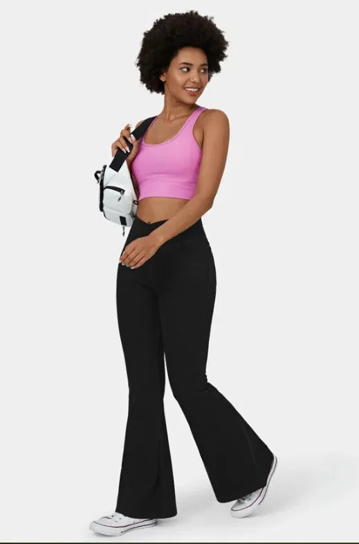Denim Pant Women Jeans Long Flare Pants Slim Mom Jeans High Waist Yoga Trousers Y2k Streetwear Elegant Splice Sexy Work 2025 Aviola