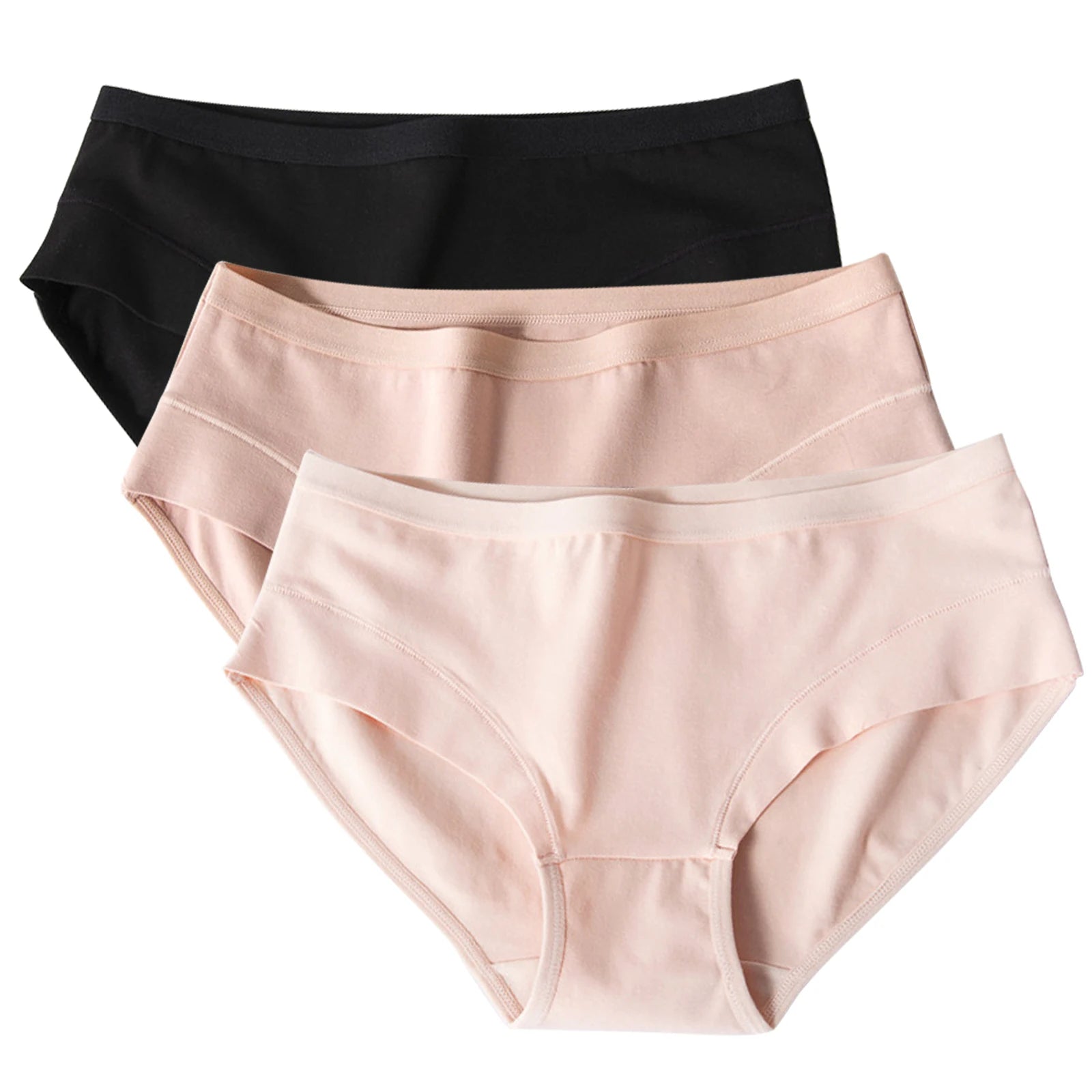3pcs/Set Women's Low-rise Underwear Comfortable Soft Cotton Panties for Lady Breathable Female Lingerie Underpants Aviola