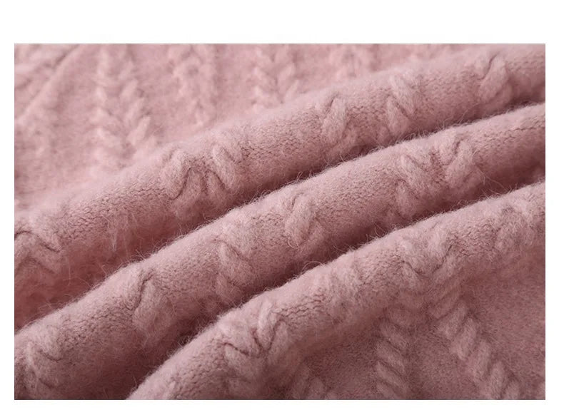 Women Tracksuit Thick Sweater Autumn Winter Knitted Two Piece Set Top+Knitted wide leg Pant Warm Sweater Elastic Trousers Suits Aviola