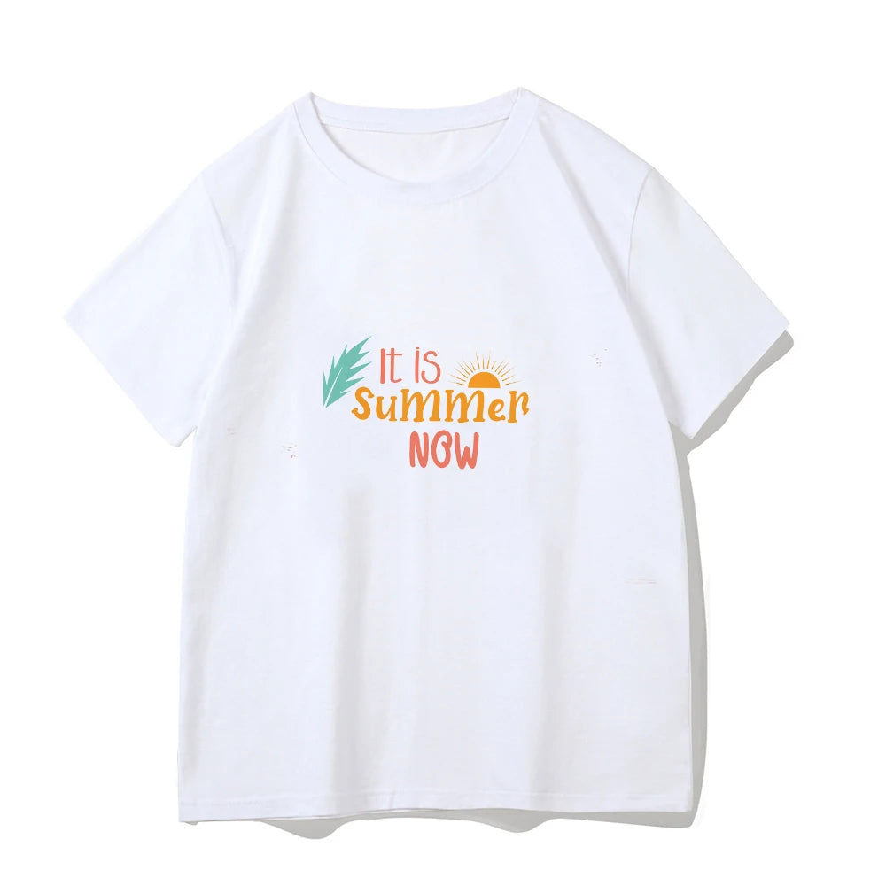 2024 Europe and the United States street new print season art text short sleeve women Y2K women's T-shirt vest halter Aviola