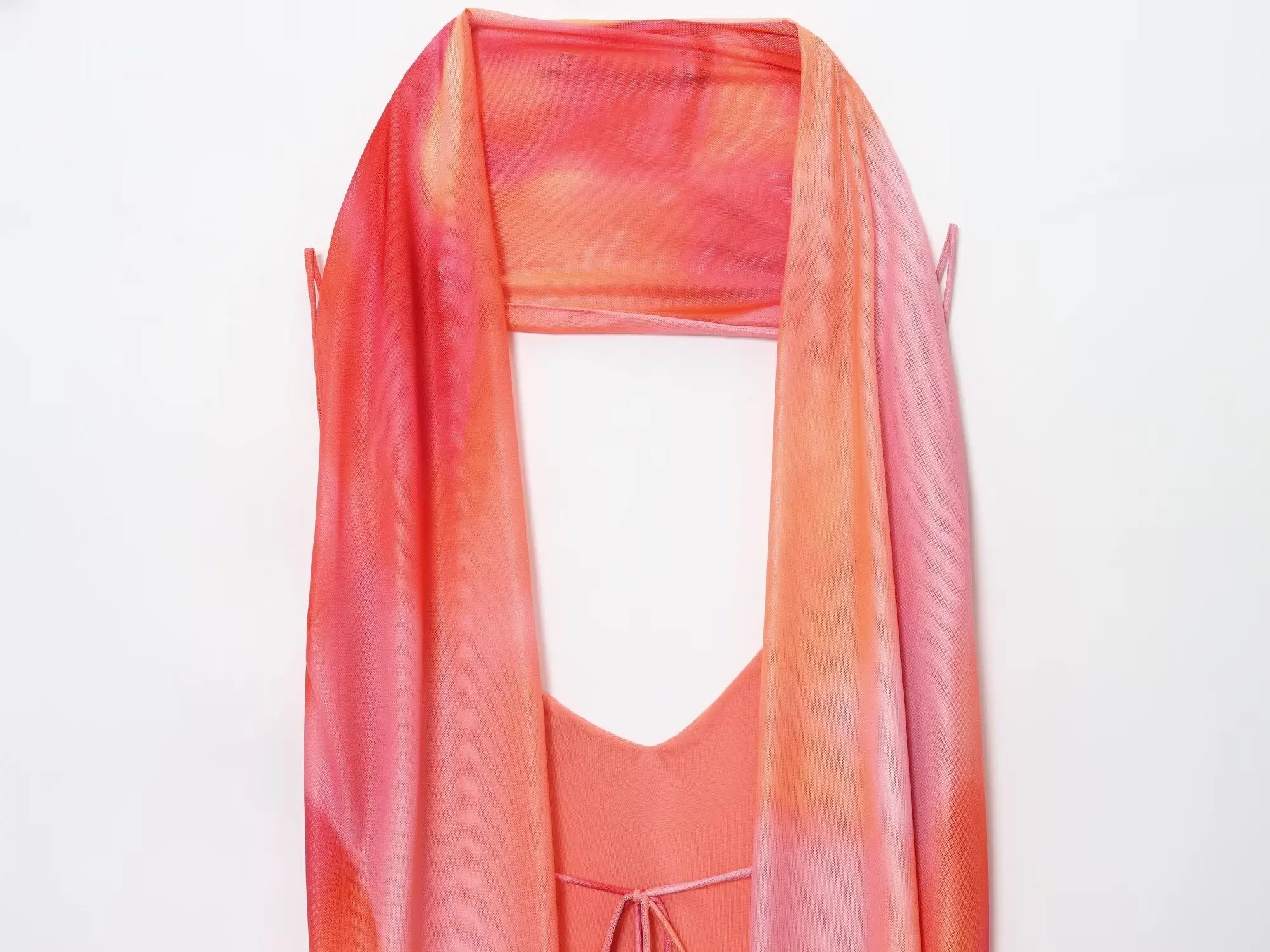 UNIZERA Scarf Printed Backless Long Dress 2025 Summer New Arrivals Women's Wear Elegant Satin Textured Dress Aviola