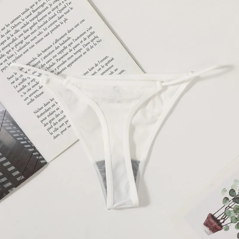 4Pcs/Set Women G-String Seamless Panties Underwear Sexy Lingerie Low Rise Thongs Female G-String High Cut Pantys Aviola