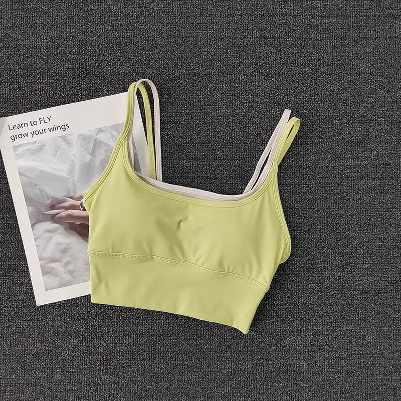Women Breathable Sports Bra Shockproof Fitness Tops Push Up Gym Crop Top Brassiere Sport Bras Gym Workout Top Seamless Yoga Bra Aviola