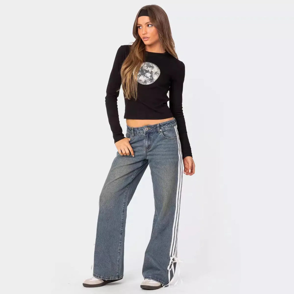 Denim Pant Women Jeans Wide Leg Long Pants Y2k Streetwear High Waist Casual Straight Trousers Elegant Mom Jeans Work 2025 Aviola