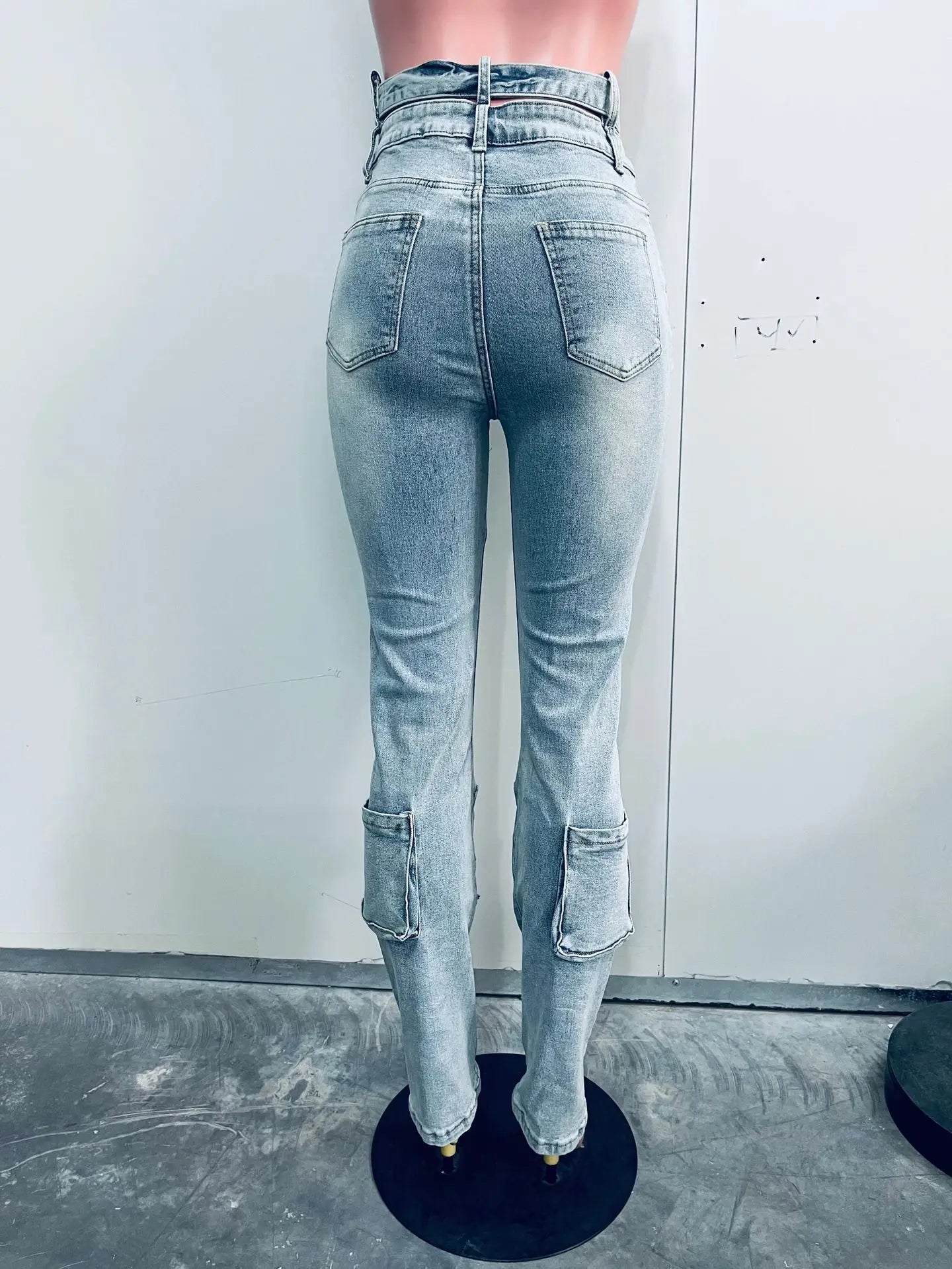 Jeans Women Denim Straight Pants Streetwear Mom Full Length High Waist Multiple Pockets Distressed Washed 2025 Vintage Trousers Aviola