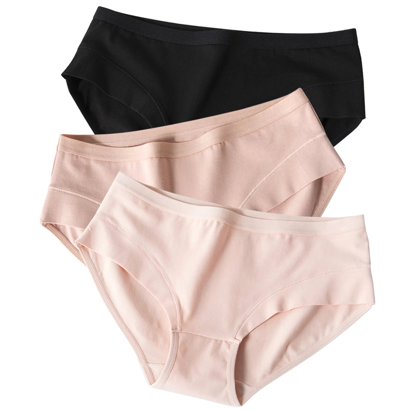 3pcs/Set Women's Low-rise Underwear Comfortable Soft Cotton Panties for Lady Breathable Female Lingerie Underpants Aviola