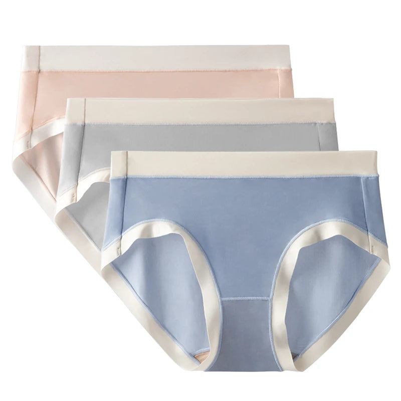 3 pcs/set Ice Silk Underwear for Women Breathable Female Briefs Comfortable Ladies Panties Multipack Full Coverage Soft Panty Aviola