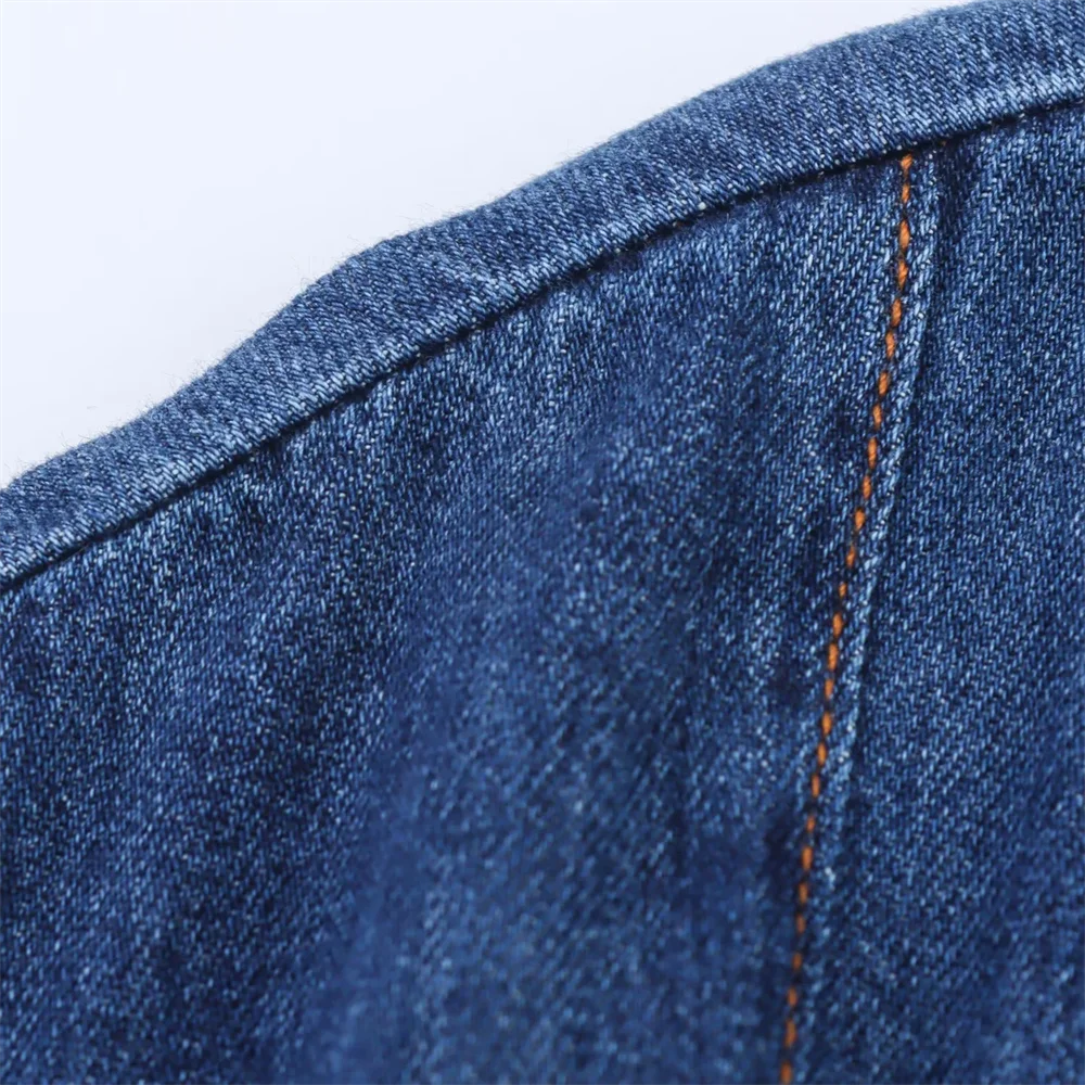 BM&MD&ZA2025denim dress for women summer new mid-length loose temperament A-line skirt over knee shirt skirt Aviola