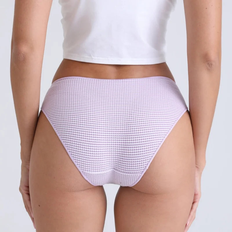 Women Panties Breathable Crotch Warm Underwear for Women Sexy Seamless Briefs Stripes Low Rise Pants Female Winter Lingerie Aviola