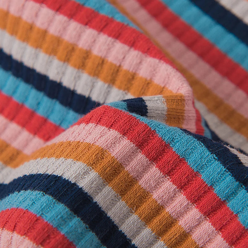 Women Cotton Seamless Panties Female Plus Size Sweety Underwear Sexy Colorful Rainbow Striped Lingerie Girls Cute Briefs NK606 Aviola