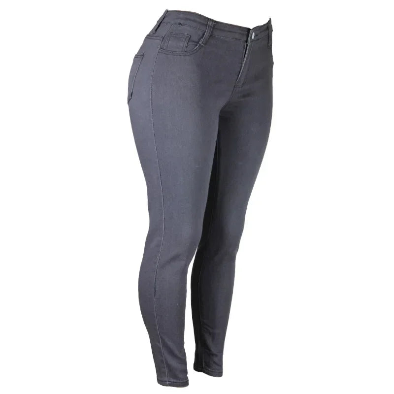 Sheath Pencil Jeans Women Pants Solid Vintage Skinny Ankle Length Pants Denim Mid Waist Washed 2025 Streetwear Slim Fit Jean Aviola