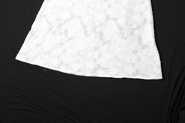 Nibber Beach Party Mesh Patchwork 2 Piece Set Women Sexy Slash Neck Flared Sleeve Crop Tops+A-Line Long Skirts Elegant Suits Aviola