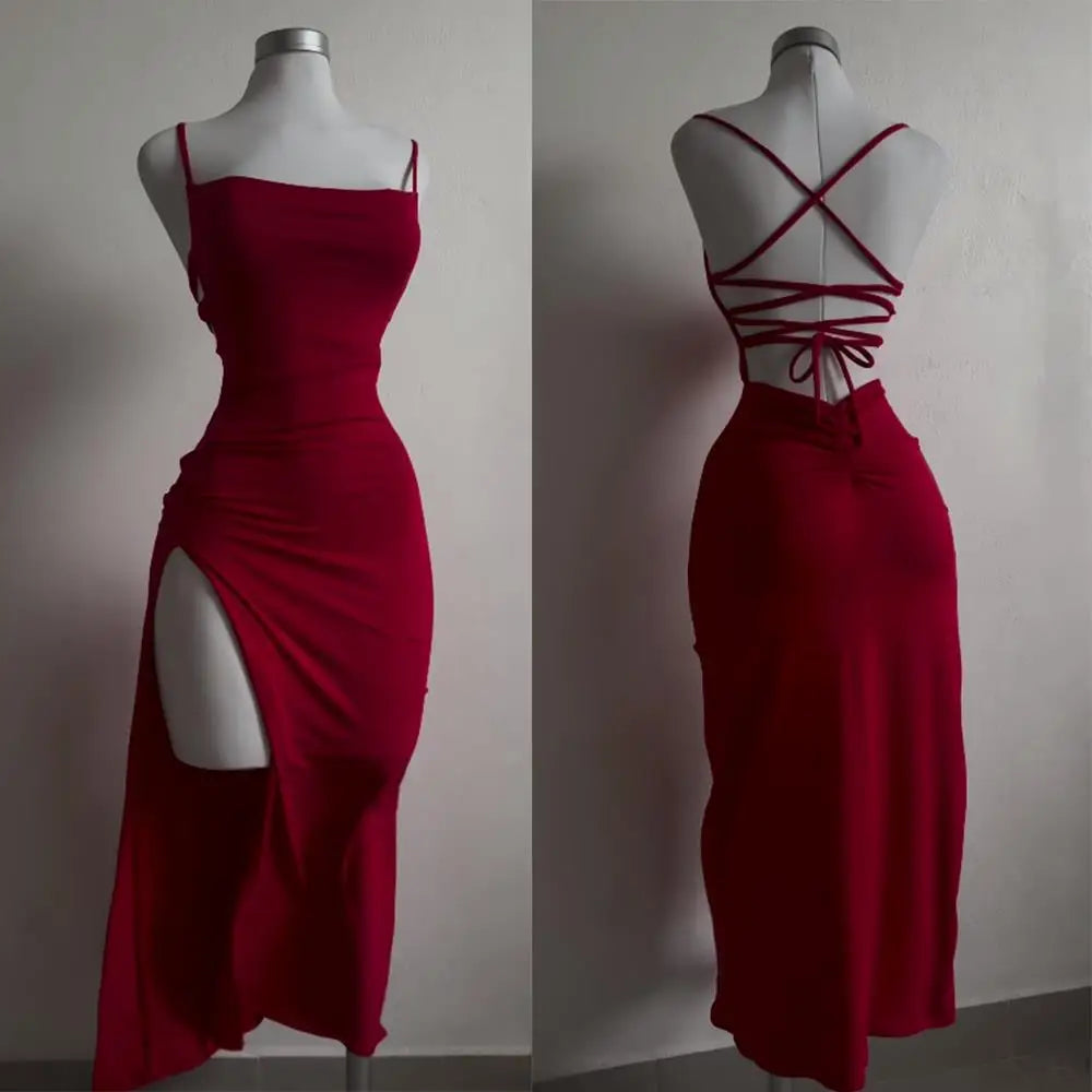 2024 explosive new dress summer high sensibility halter strap Spice Girl bag hip dress Aviola