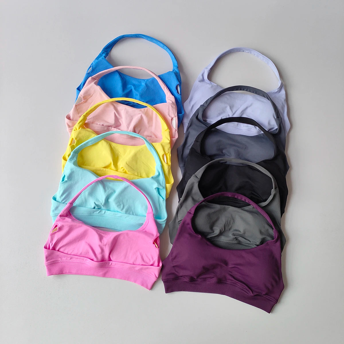 Women's Sexy Hanging Neck Sports Bra Quick Dry Fitness Beauty Back Training Running Sports Bra Comfortable Support Yoga Bras Aviola