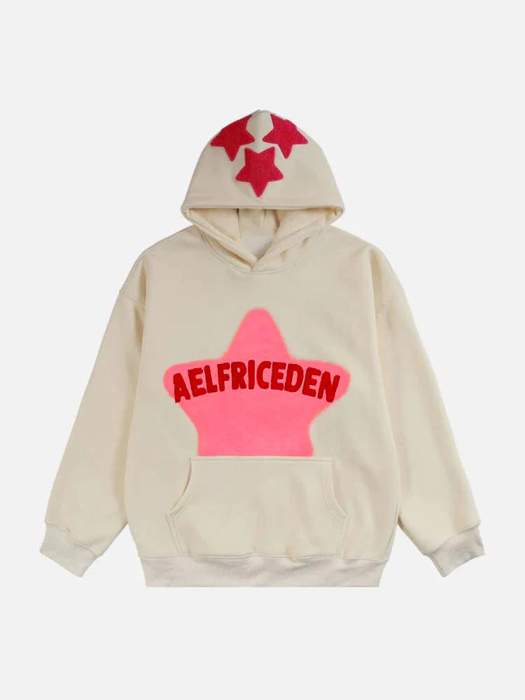 2024 Fall hip hop street graffiti hoodie women's retro casual sports baggy hoodie Aviola