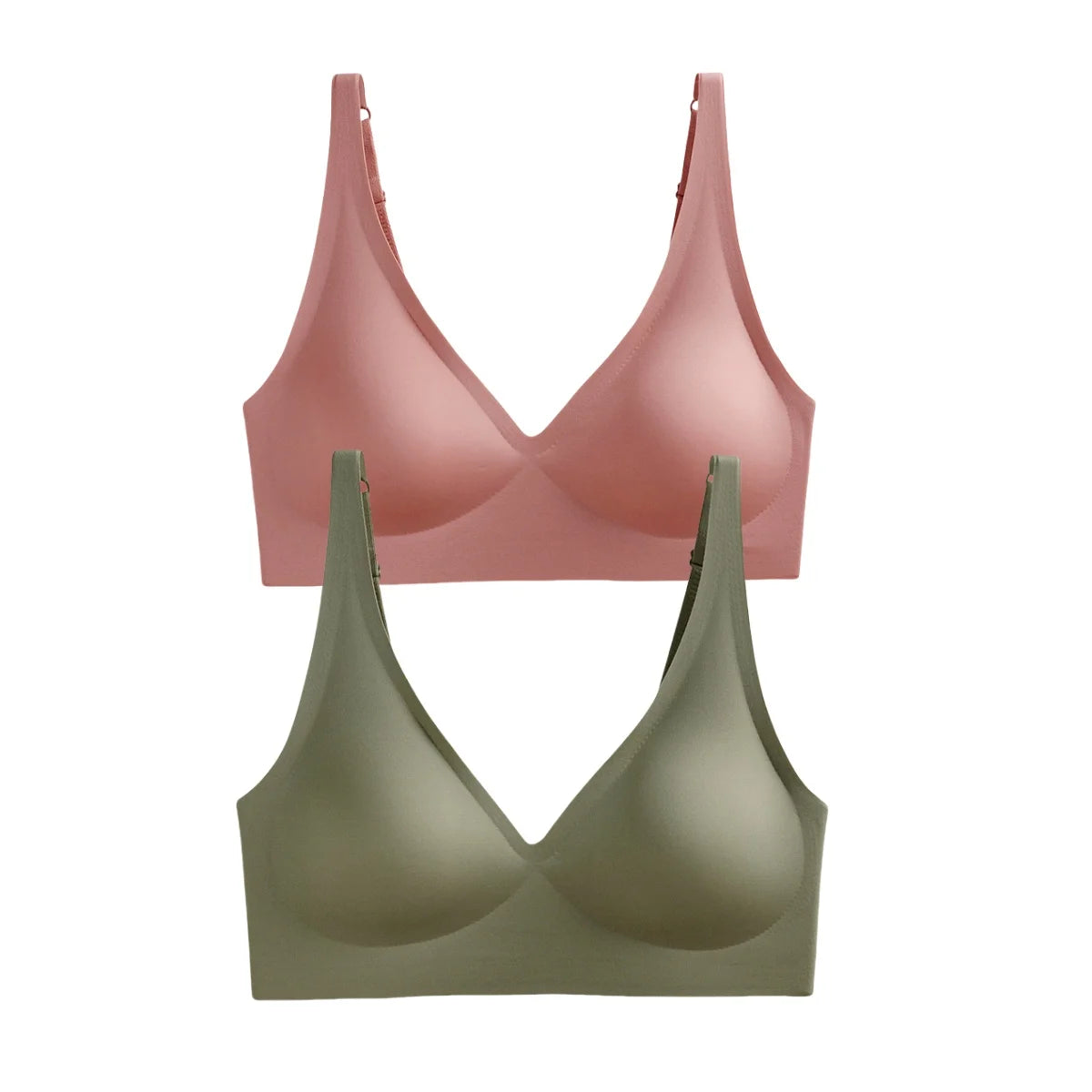 2Pcs/Set Seamless Bra Women Underwear Wireless Brassiere Soft Padded Intimate Female Push Up Sexy Lingerie Underwear Sleepwears Aviola