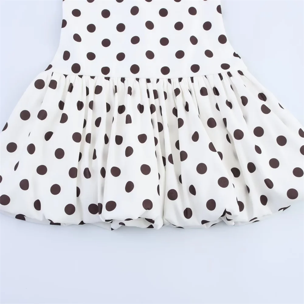 BM&MD&ZA202 French balloon version polka dot print suspender dress short skirt summer new women's clothing Aviola