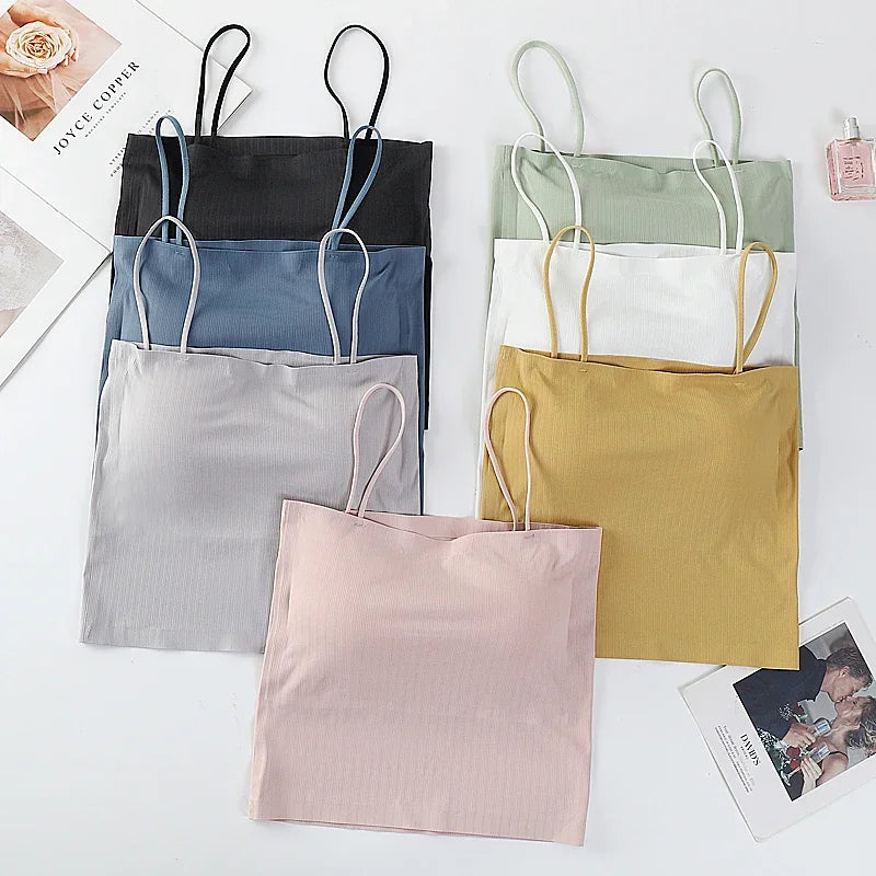 Seamless Bra Summer Tube Tops Women Crop Tops with Removable Pads Sexy Lingerie Invisible Top Aviola