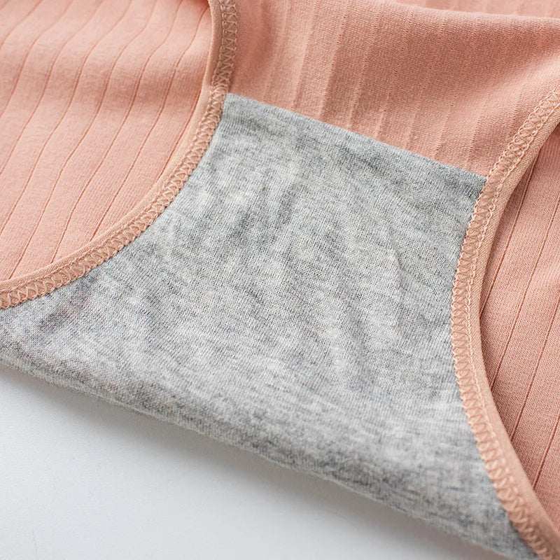 7Pcs/Set Cotton Panties Low Waist Briefs Women Sexy Lingerie Female Underpants Panty Solid Color Breathable Underwear Intimates Aviola