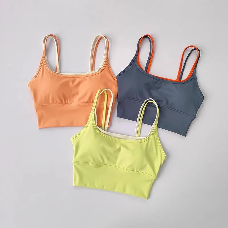 Women Breathable Sports Bra Shockproof Fitness Tops Push Up Gym Crop Top Brassiere Sport Bras Gym Workout Top Seamless Yoga Bra Aviola