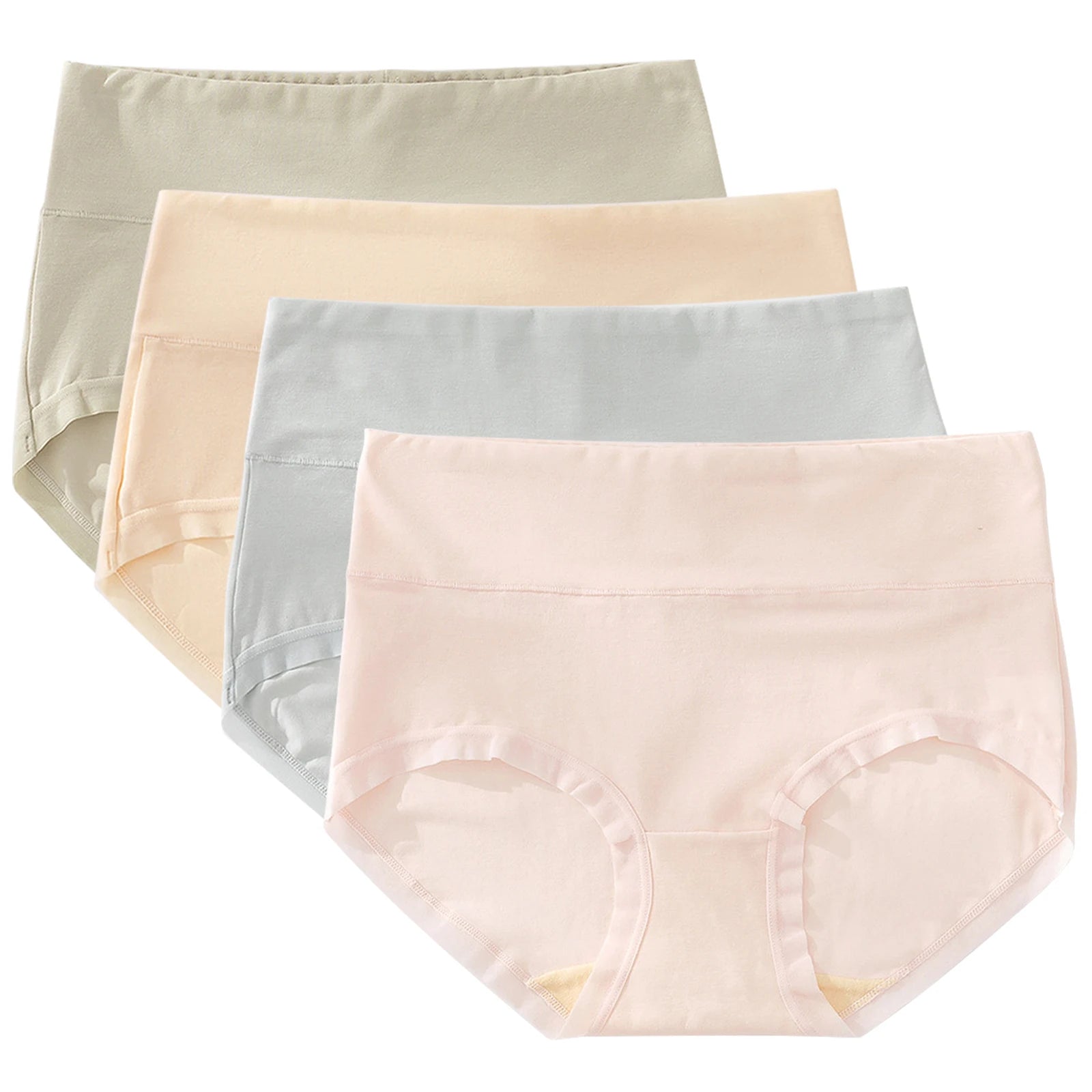 4pcs/Set Women Cotton Underwears Comfortable Soft Breathable Elastic Underpants Lady Panties Girls Briefs Aviola